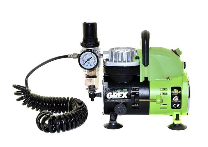 Grex Power Tools 1/8 HP Portable Piston Air Compressor 220V, large image number 1