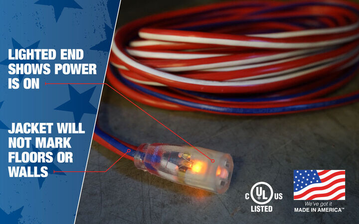 Southwire SJTW Extension Cord Lighted End Contractor Grade 12/3 100 Ft, large image number 3
