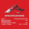 Milwaukee M18 Cordless 18 Gauge Double Cut Shear (Bare Tool), small image number 4