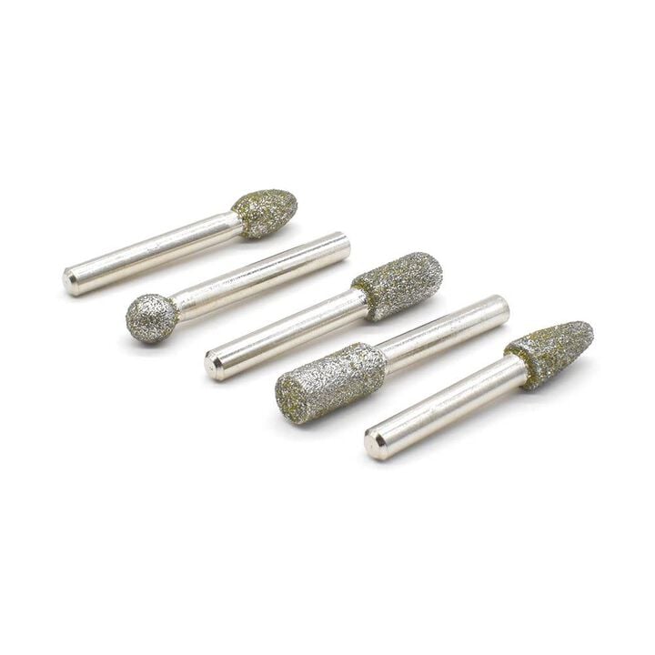 Big Horn 5-Piece 1/4 Inch Shank 50 Grit Coarse Diamond Burr Set