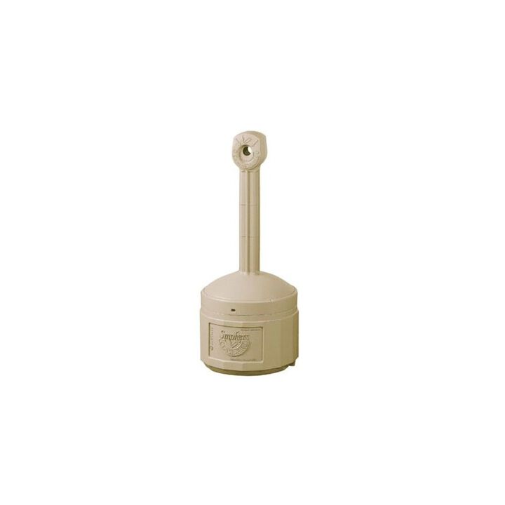 Justrite Smoker's Ceasefire 4 Gallon Adobe Beige Plastic Outdoor Ashtray, large image number 1