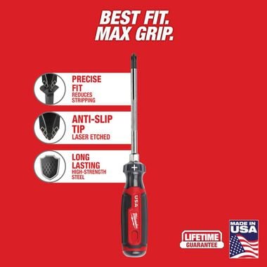 Milwaukee #3 Phillips 6inch Cushion Grip Screwdriver (USA), large image number 1