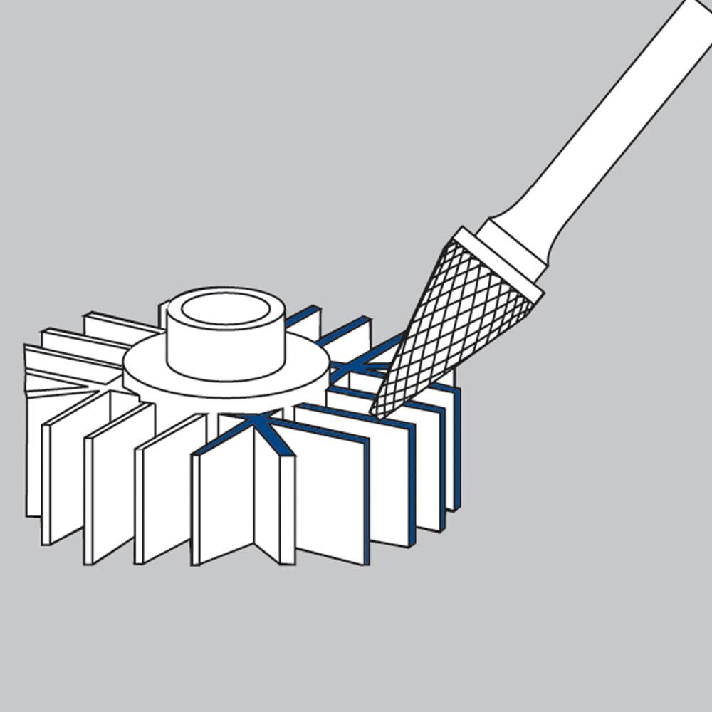 Champion Cutting Tool SM5 Double Cut TIN Carbide Bur SM5IPAC from