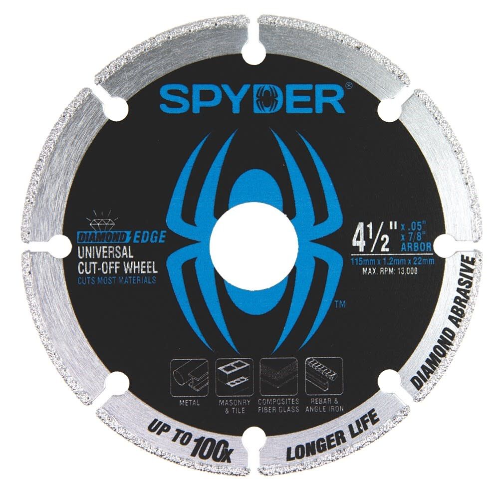Spyder 4.5 Inch Diamond Bite Cut-Off Wheel for Steel, Cast Iron, Rebar, large image number 1