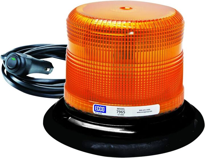 Ecco 7965 Series Pulse II 12-24VDC Amber Vaccum Mount LED Beacon Light, large image number 1