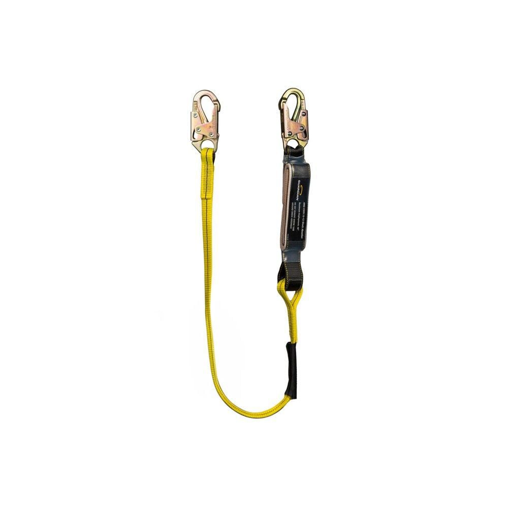 Guardian Fall Protection 130-310 Lbs 3 Ft. Single Leg External Shock Lanyard with Snap Hook, large image number 1