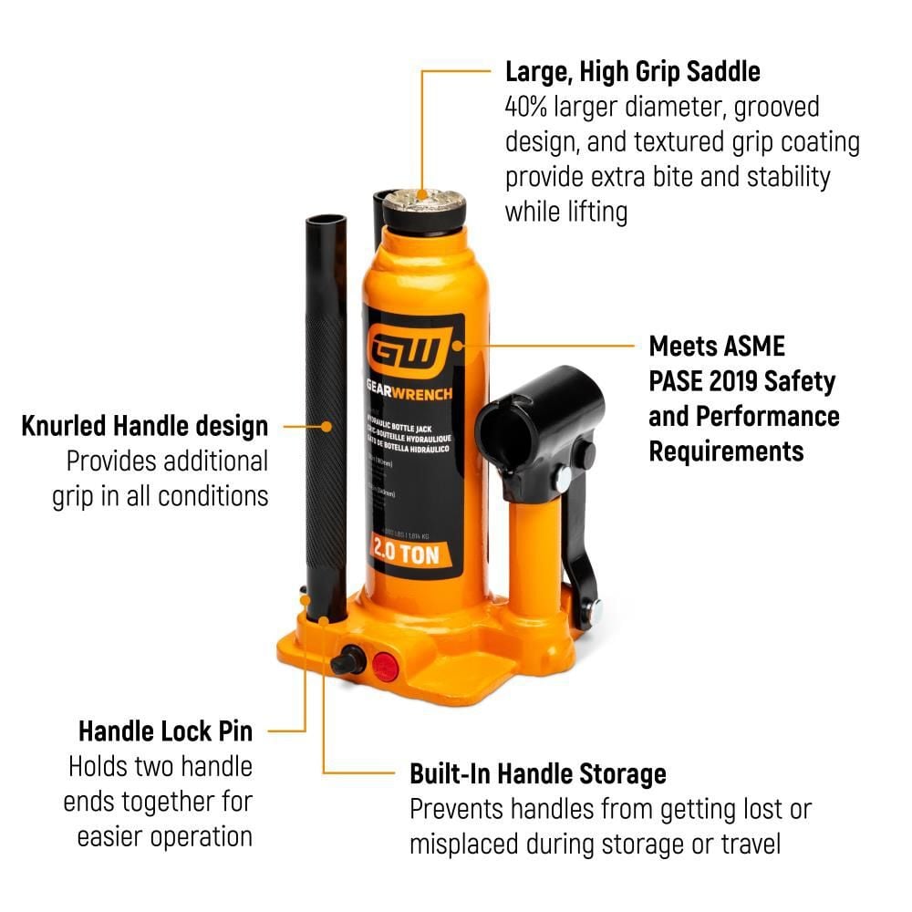 GEARWRENCH 2 Ton Hydraulic Bottle Jack, large image number 8