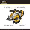 DEWALT 20V MAX 6 1/2 Inch Brushless Cordless Circular Saw Kit, small image number 3