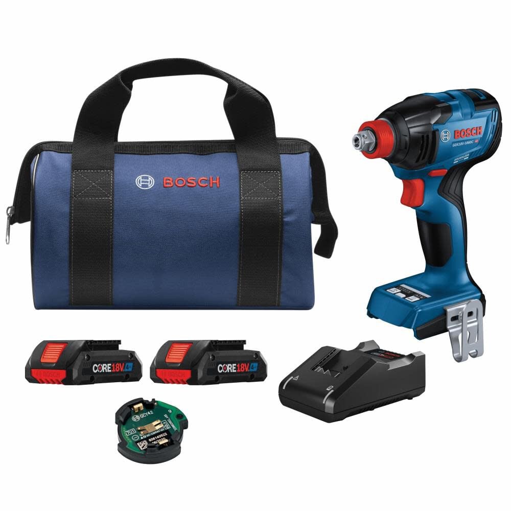 Bosch 18V Freak 1/4in & 1/2in Impact Driver Kit – GDX18V-1860CB25