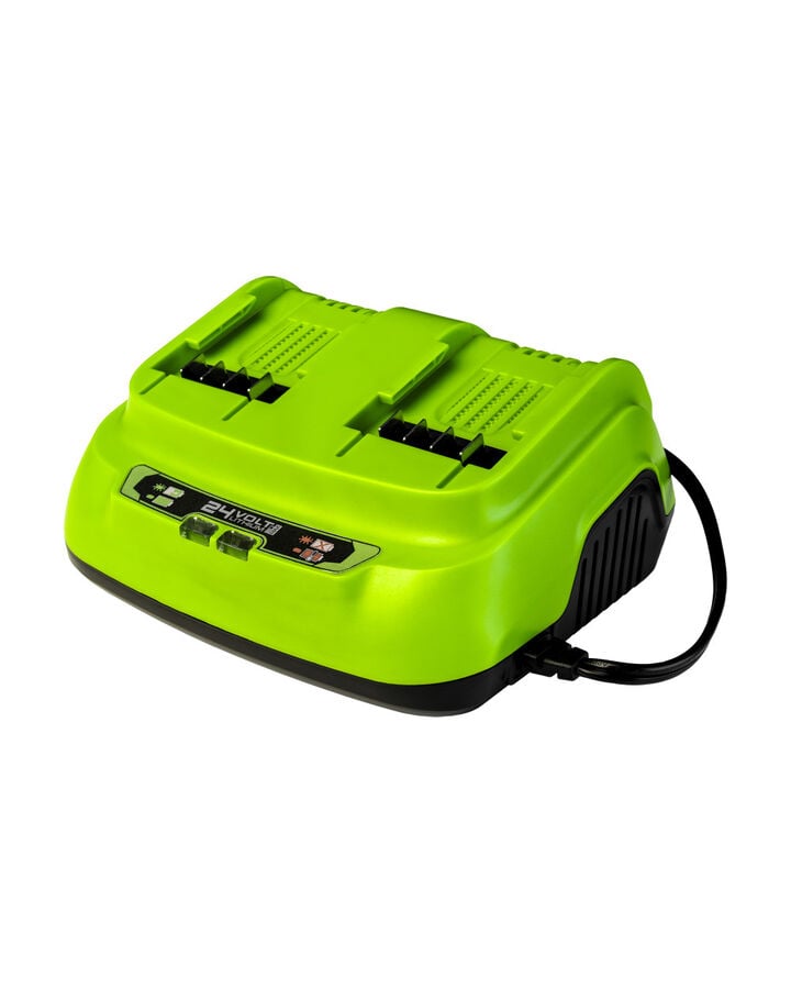 Greenworks 24V Dual Port Battery Charger, large image number 1