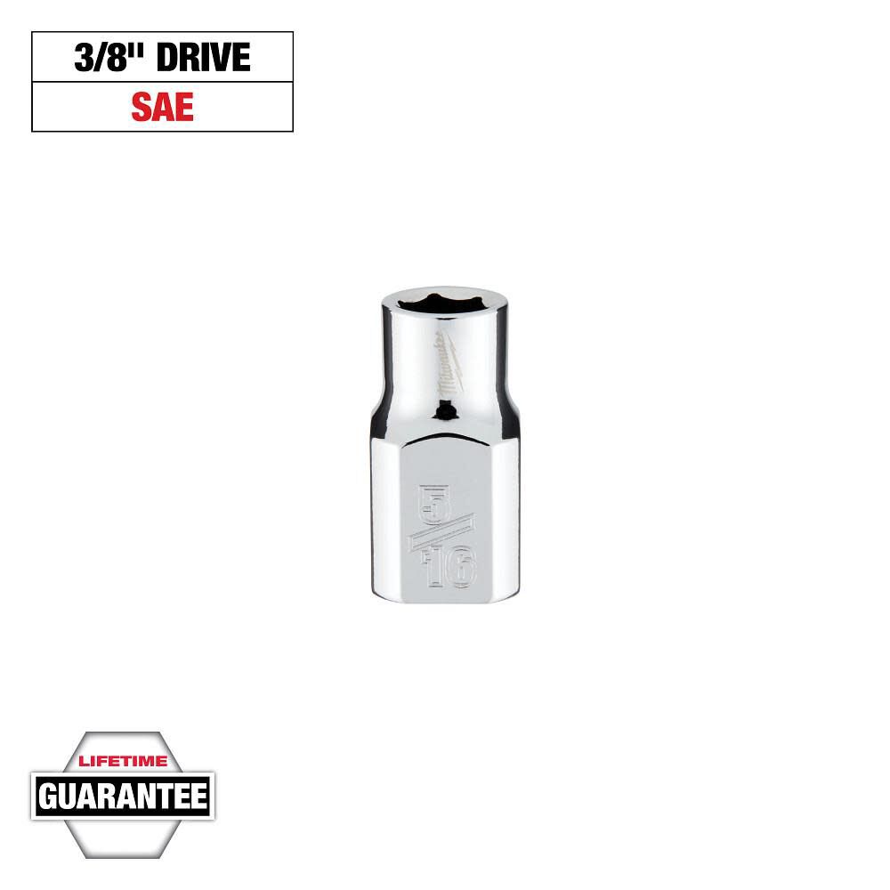 Milwaukee 3/8 in. Drive 5/16 in. SAE 6-Point Socket, large image number 9