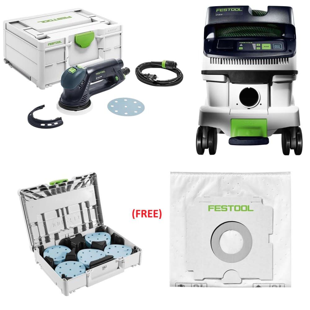 Festool RO 125 ROTEX Sander & CT 26 Bundle - 576032-577871