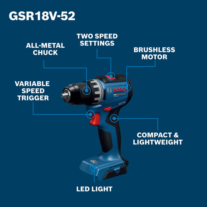 Bosch 18V Drill/Driver Kit, 2 Batteries, large image number 1