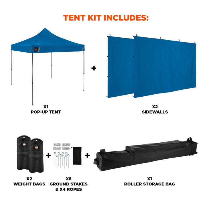 Ergodyne Heavy-Duty Pop-Up Tent Kit Blue, large image number 1