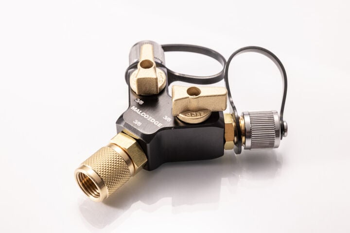 Malco Products Dual-Valve Hi-Flow Y Branch 3/8 Inch x 3/8 Inch x 3/8 Inch, large image number 5
