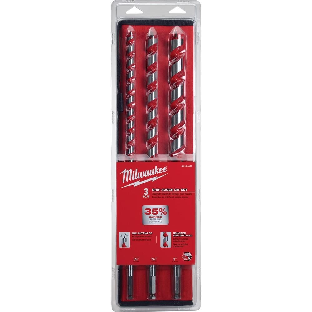 Milwaukee 3 pc. Ship Auger Bit Set, large image number 1