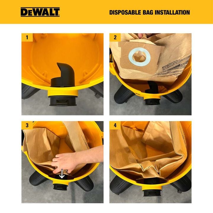 DEWALT 6 Gallon Disposable Dust Filter Bag, large image number 1