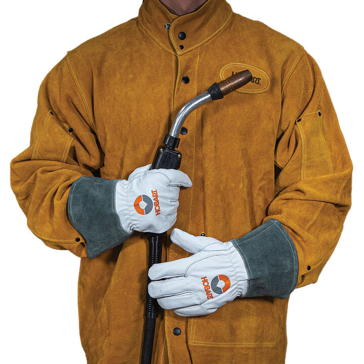 Hobart MIG Welding Gloves, Gray, Large, large image number 3