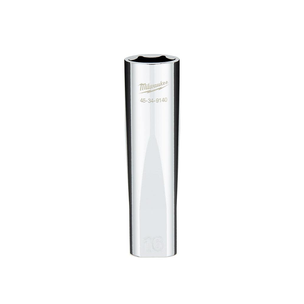 Milwaukee 1/2 in. Drive 16MM Metric 6-Point Deep Socket with FOUR FLAT Sides, large image number 1
