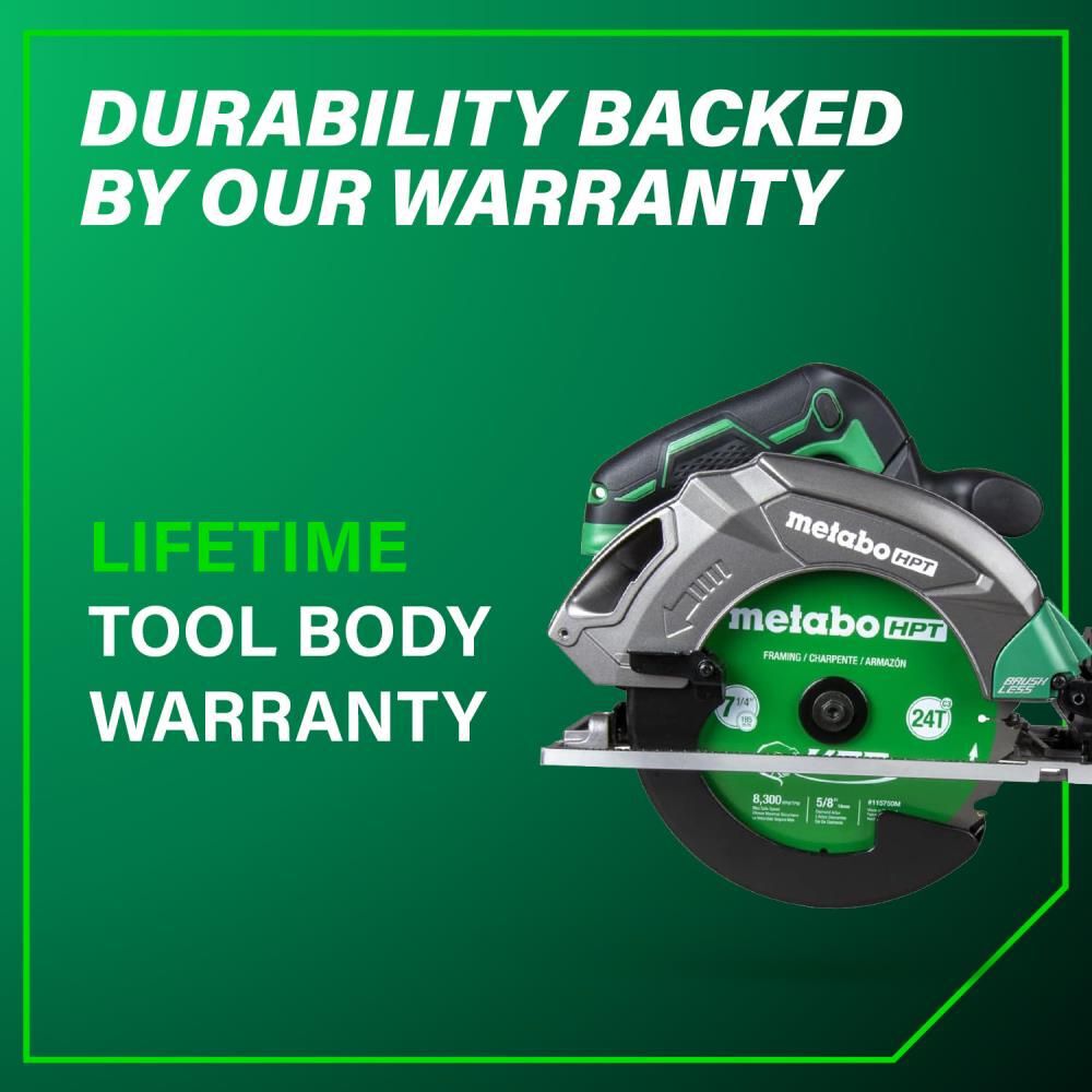 Metabo HPT 18V MultiVolt 7-1/4 Inch Cordless Circular Saw (Bare Tool), large image number 11