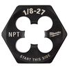 Milwaukee 1/8 in -27 NPT 1-Inch Hex Threading Die, small image number 1