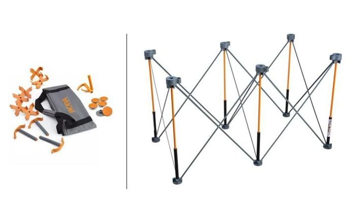 Bora Portamate 30in x 24in x 48in Steel Centipede Work Support Sawhorse with BONUS Accessories