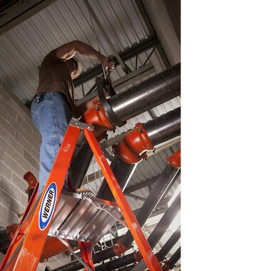 Werner 10-ft Fiberglass 300-lb Type IA Platform Ladder, large image number 4