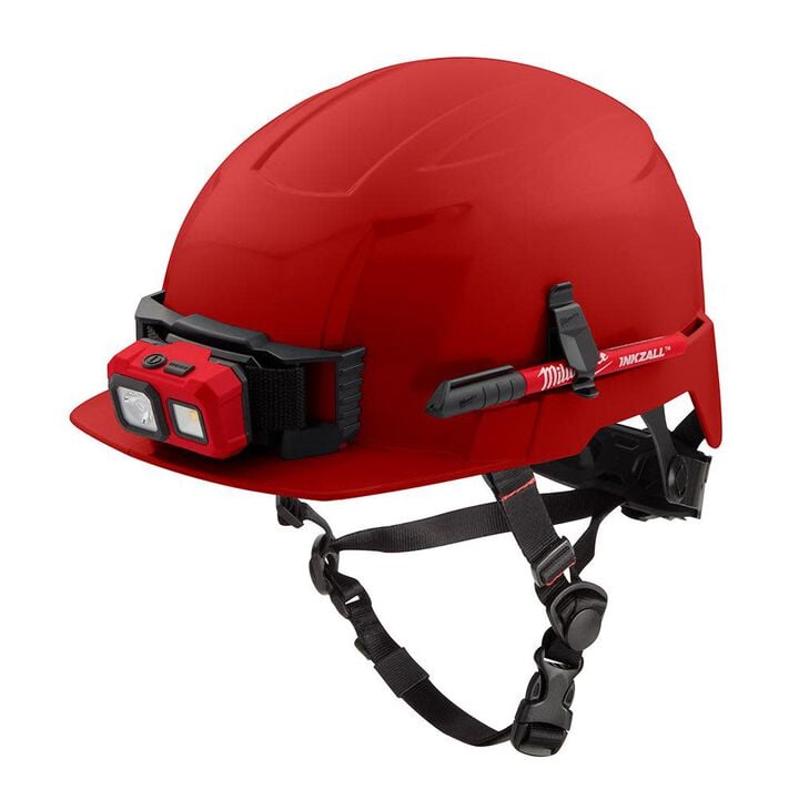 Milwaukee Red Front Brim Helmet with BOLT Class E, large image number 6
