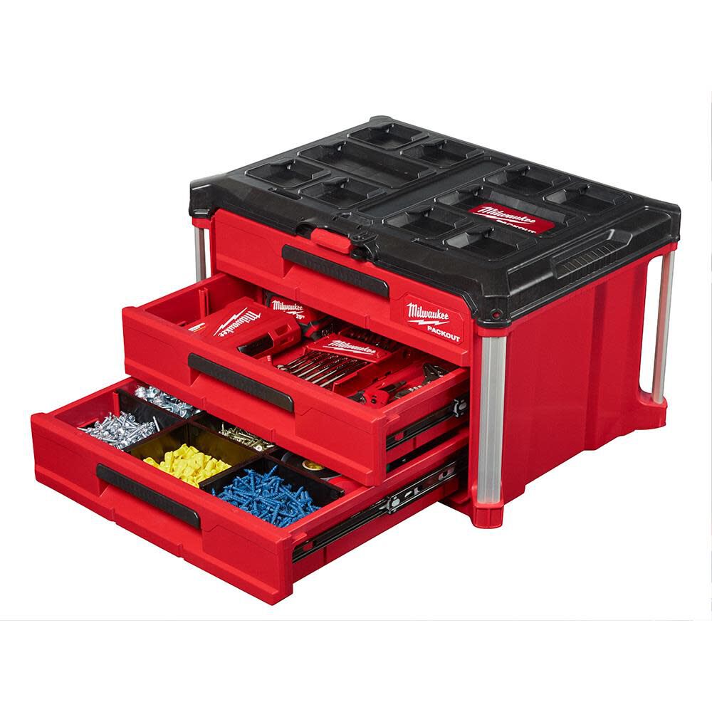 Milwaukee PACKOUT Drawers Tool Box 3 Drawer Bundle, large image number 6