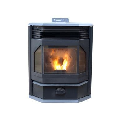 Cleveland Iron Works No.210 Bay Front EPA Approved High-Efficiency Pellet Stove with Smart Home Technology Heats 2500 St Ft Area