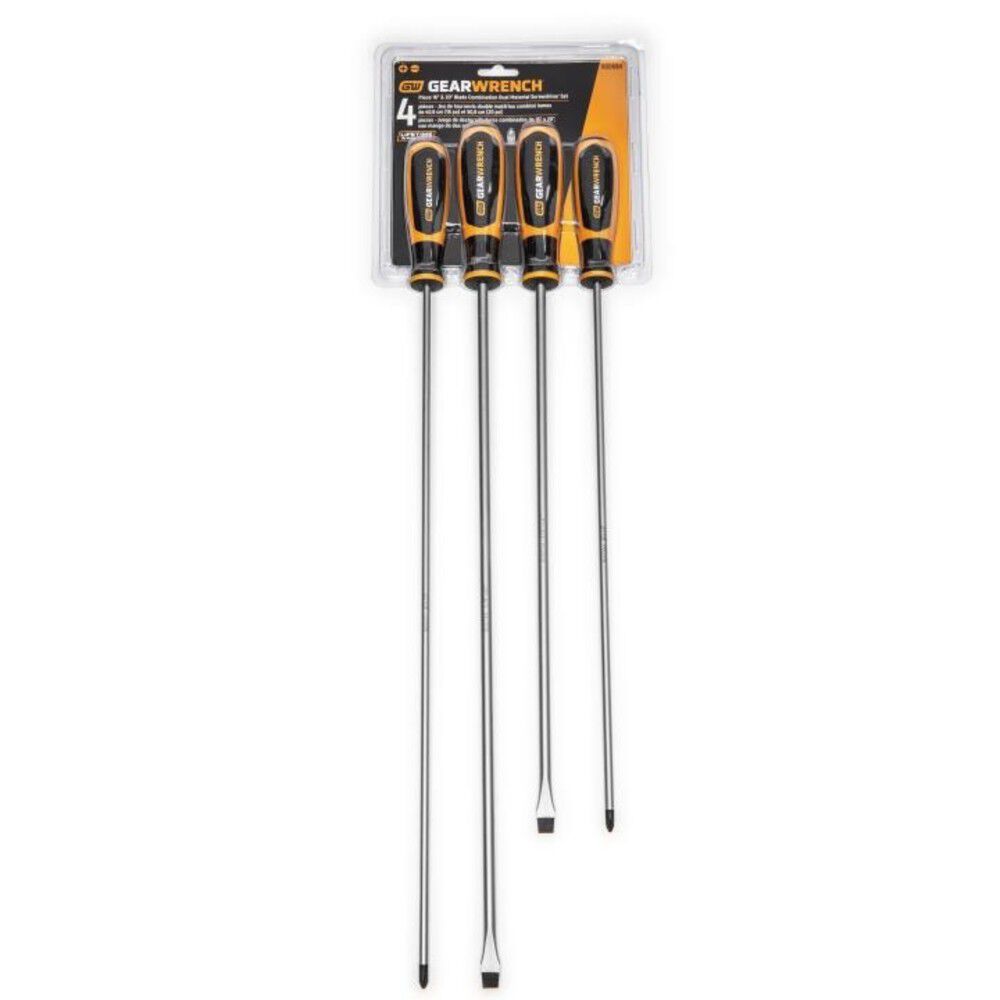 GEARWRENCH 4 Pc Phillips/Slotted Dual Material Screwdriver Set, large image number 3