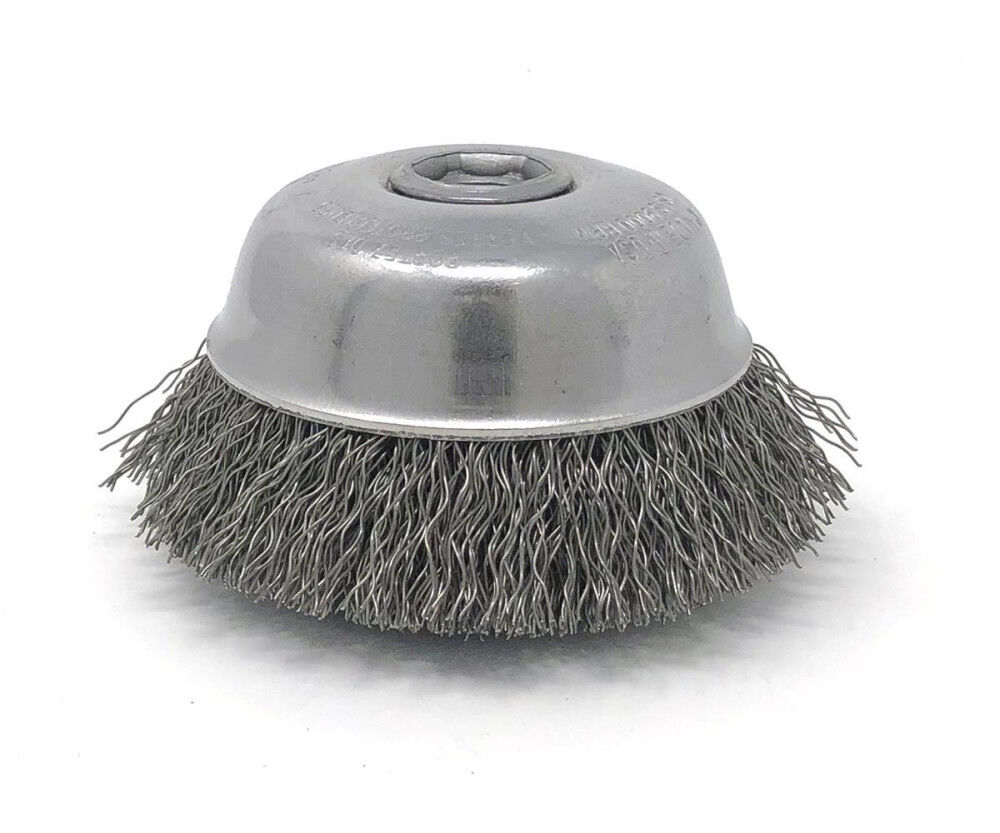 United Abrasives Blue Line 4 Inch x 5/8 Inch-11 9000 RPM Carbon Steel Cup Brush, large image number 1