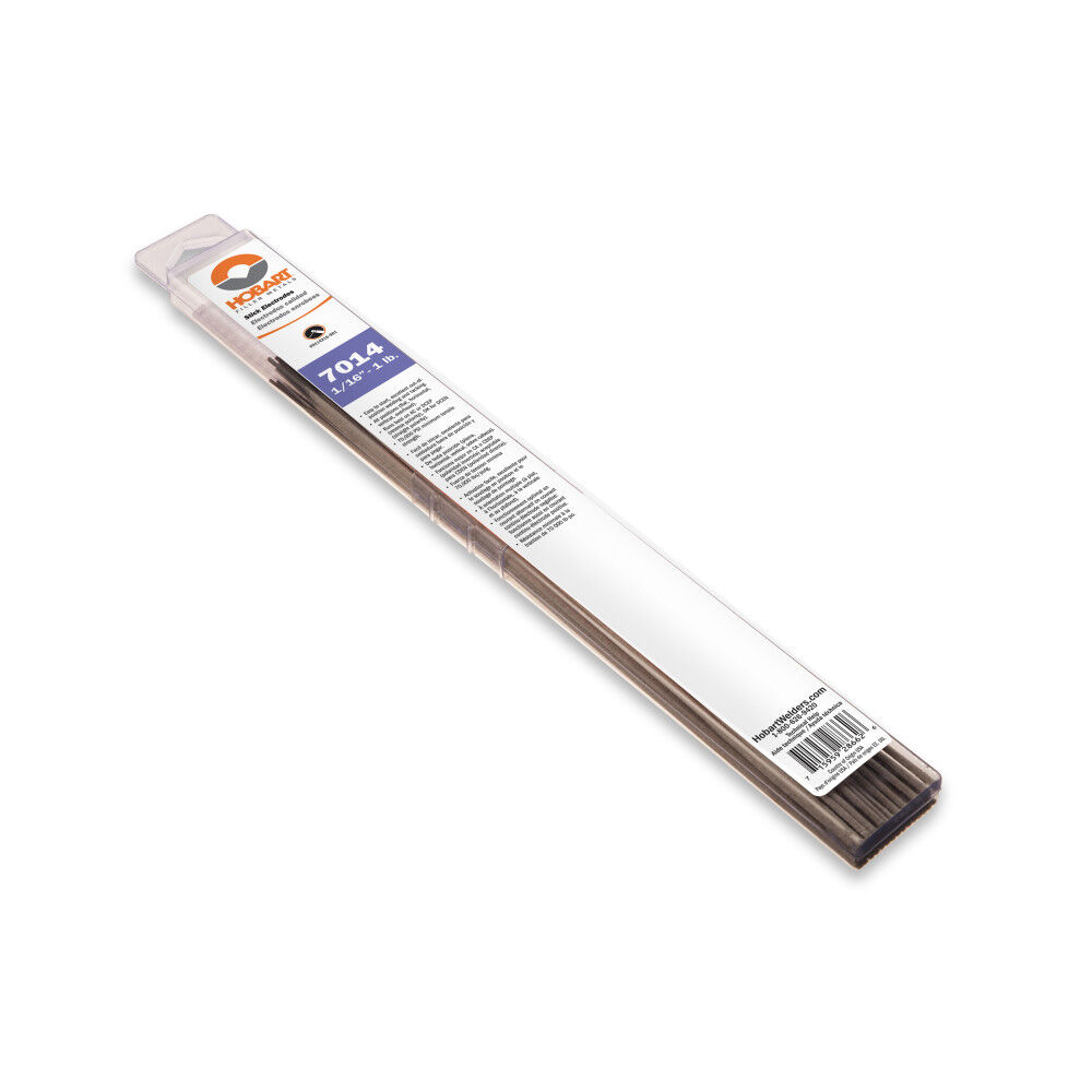 Hobart Stick Welding Electrodes 7014 1/16in 1lb Package, large image number 1