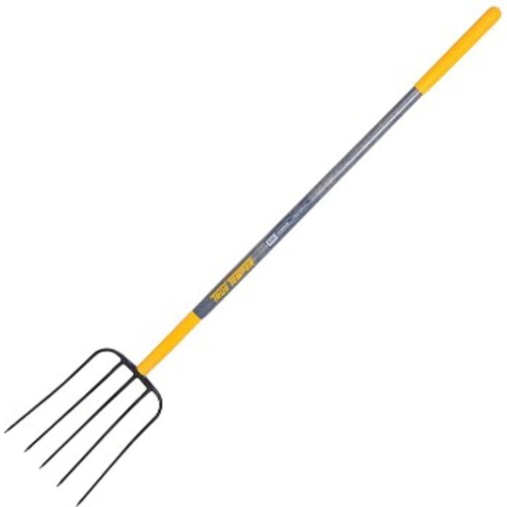 True Temper 5-Tine Forged Manure Fork with Cushion End Grip-on Handle, large image number 0