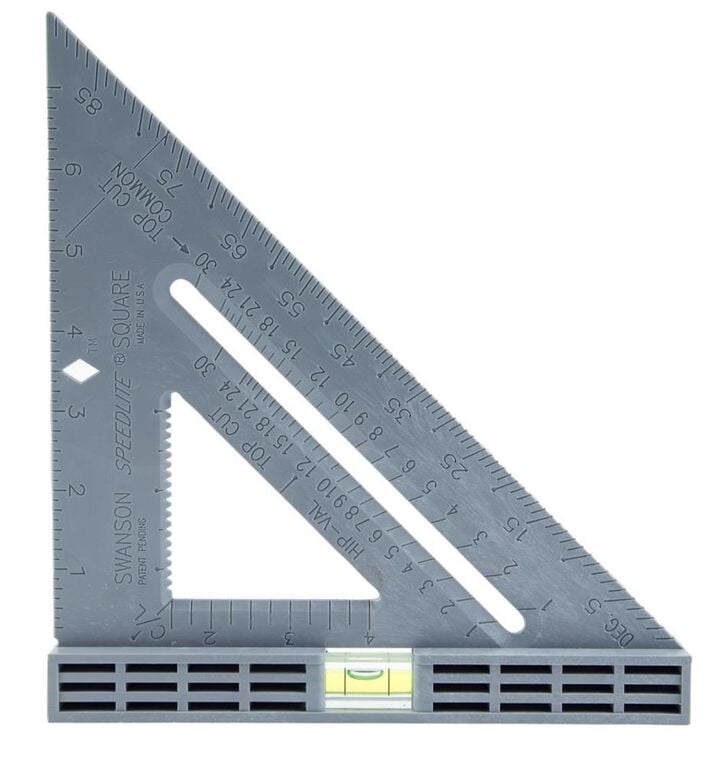 Swanson Tool 8 Inch Speedlite Level Square, Gray Composite