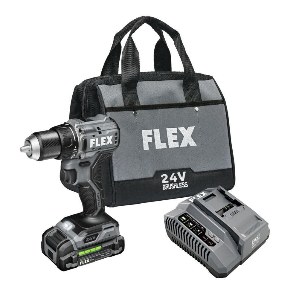 FLEX 1/2in 2 Speed Compact Drill Driver Kit FX1131-1A - Acme Tools