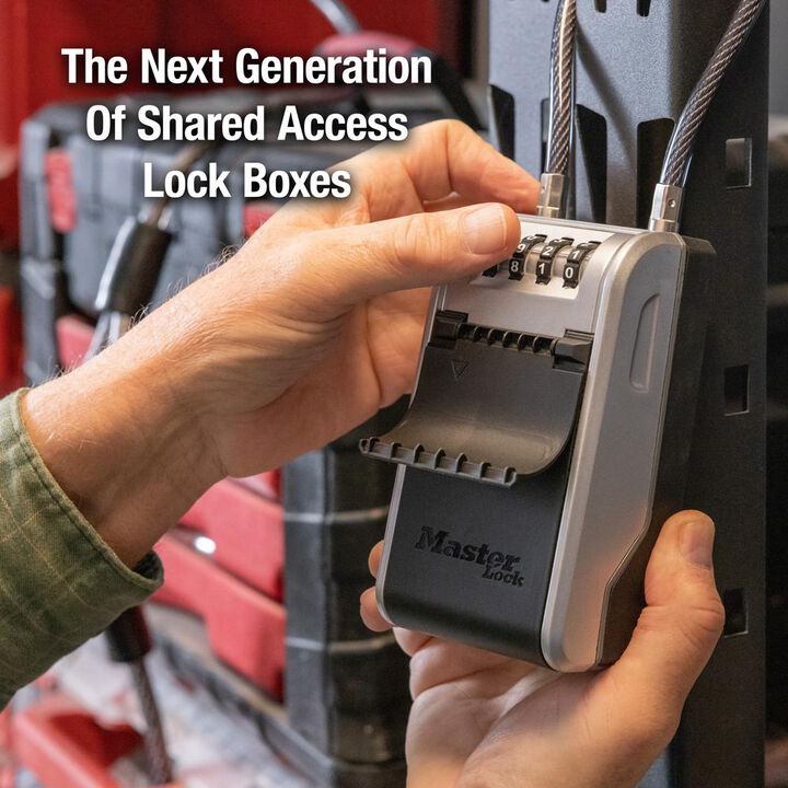 Master Lock 3 Inch Metal Body 4-Digit Locking Combination Lock Box with Cable Set, large image number 5