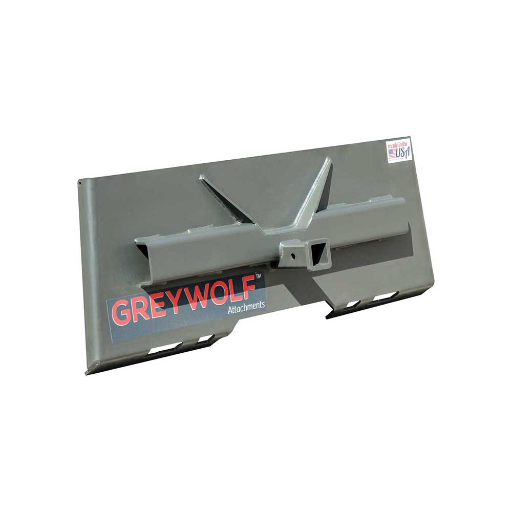 GreyWolf Attachments 2 Inch Receiver Hitch Plate Attachment for Skid Steer, large image number 3