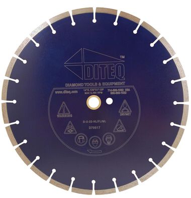 Diteq U-22 14in General Purpose Diamond Blades, large image number 0