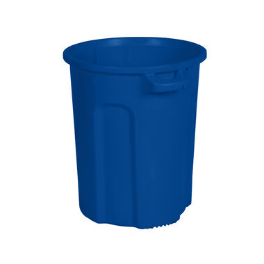 Toter 20 Gallon Round Trash Can with Lift Handle Blue