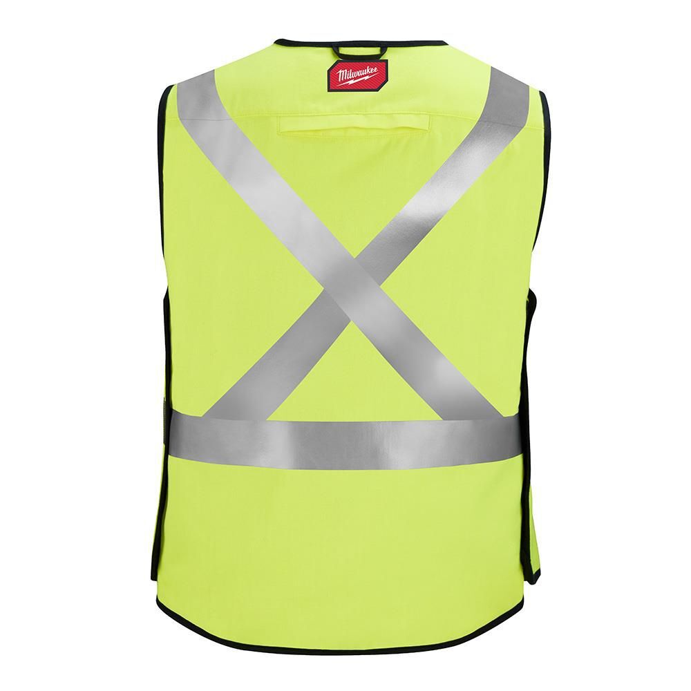 Milwaukee High Vis Safety Vest Yellow Class 2 Breakaway AR/FR Cat 1 S/M, large image number 9