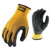 DEWALT Seamless Fit Textured Rubber Gripper Gloves, Yellow and Black, Large, small image number 1