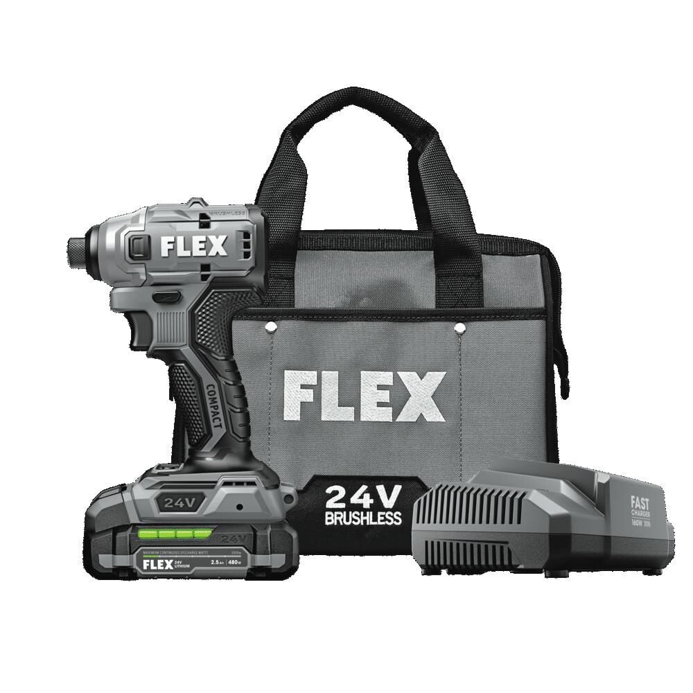 FLEX 24V Cordless 1/4 Inch Hex Compact Impact Driver Kit, large image number 3