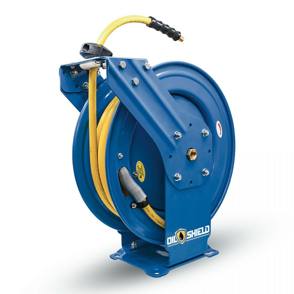 BluBird OilShield 1/2 Inch x 50 Ft. Rubber Dual Arm Air Hose Reel Assembly, large image number 2