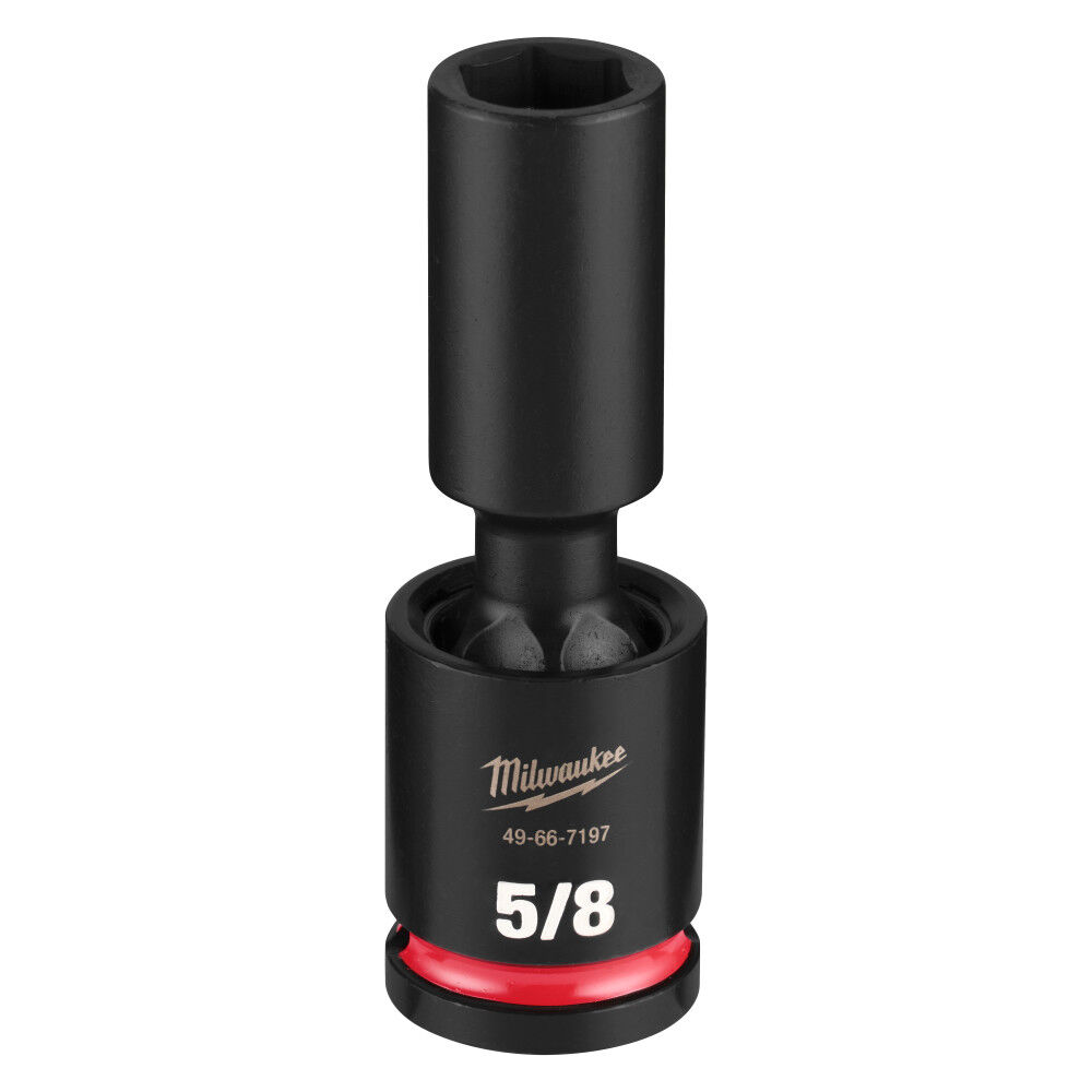 Milwaukee SHOCKWAVE Impact Duty 1/2 Inch Drive 5/8 Inch Deep Swivel Socket - 49-66-7197