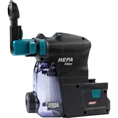 Makita Dust Extractor Attachment with HEPA Filter Cleaning Mechanism