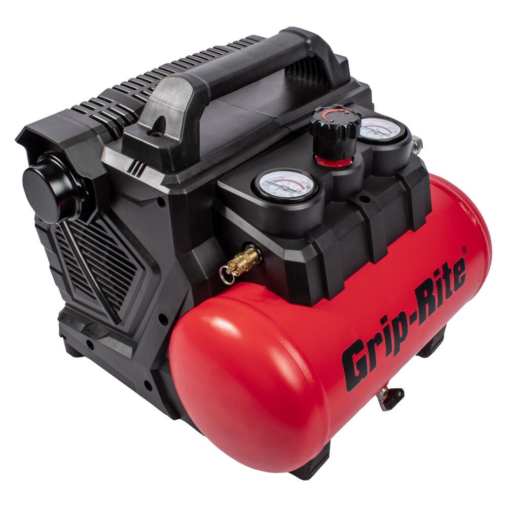 Grip Rite 1.5 Gallon Ultra Quiet Handy Carry Air Compressor GR200QW
