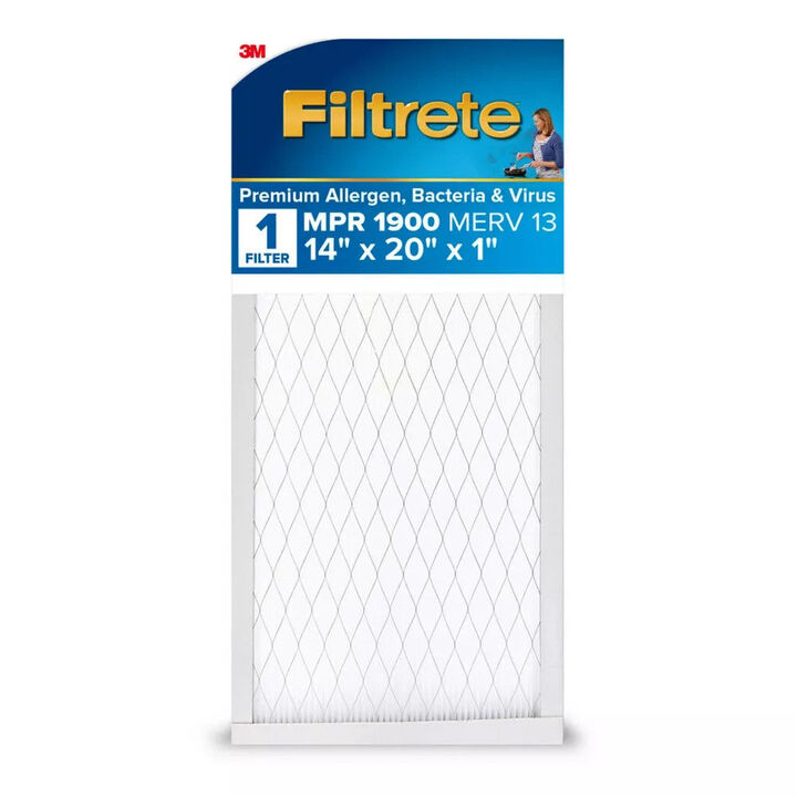 3M Filtrete 14 x 20 x 1-Inch 1900 MPR MERV 13 Allergen Defense Furnace Air Filter, 4-Pack, large image number 1