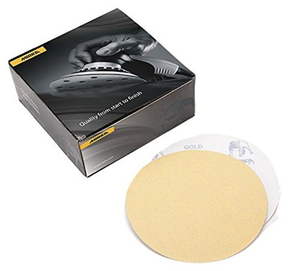 Mirka WGN 5 Inch P150 Grit Aluminum Oxide Sanding Disc, 50 Pieces - 2W-612-150