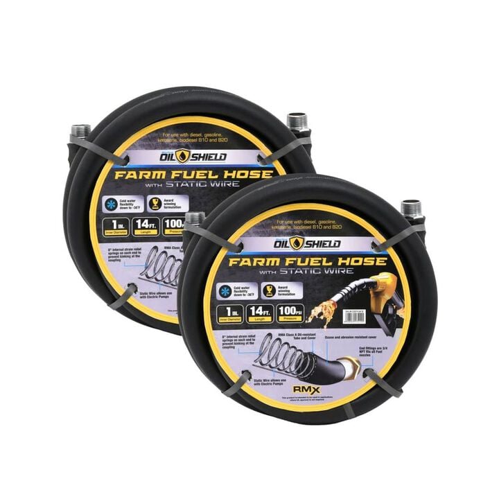 BluBird OilShield 1 Inch x 14 Ft Fuel Hose 2 Pieces